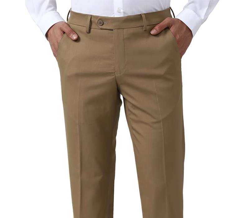 Men's Regular Fit Solid Cargo Chino Pant
