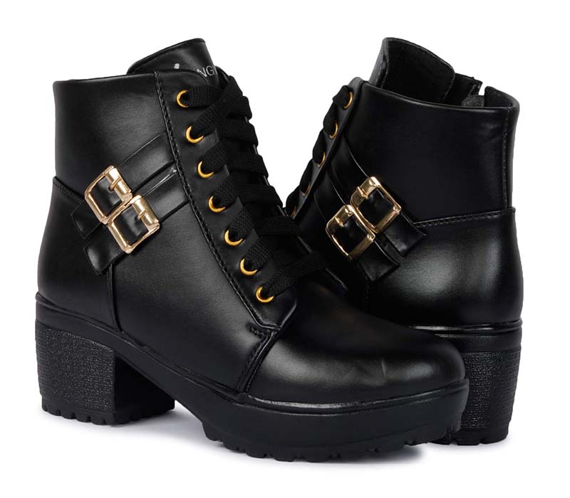 Longwalk Women Fashion Casual Boot High Ankle Heel for Girls