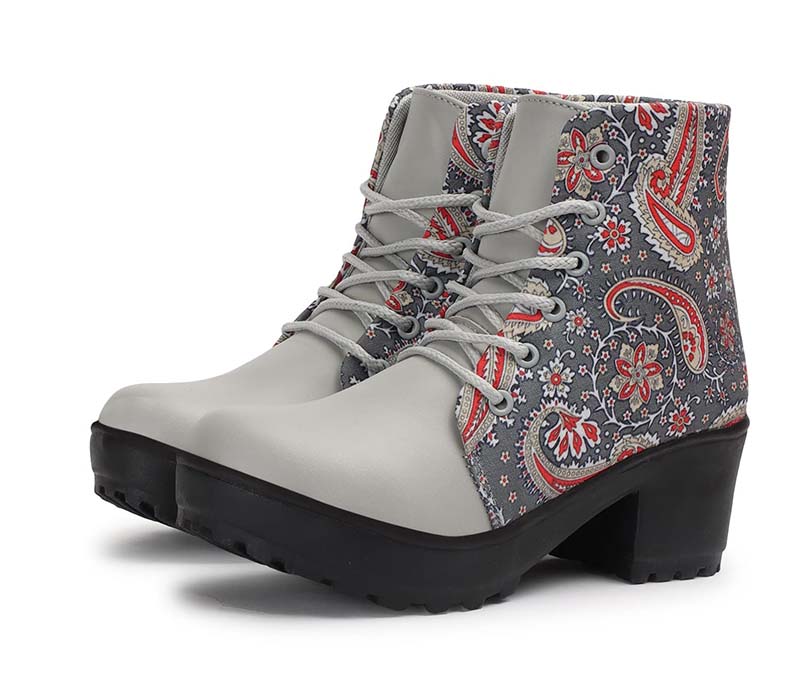 Gray Heeled shoes For Women